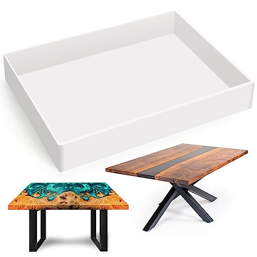 Sntieecr Sntieecr Large Rectangle Resin Table Molds 16 x 12 x 24 Inch Charcuterie Board Resin Mold Epoxy Table Mold for Tray Board River Coffee Table DIY Art Home Decoration
