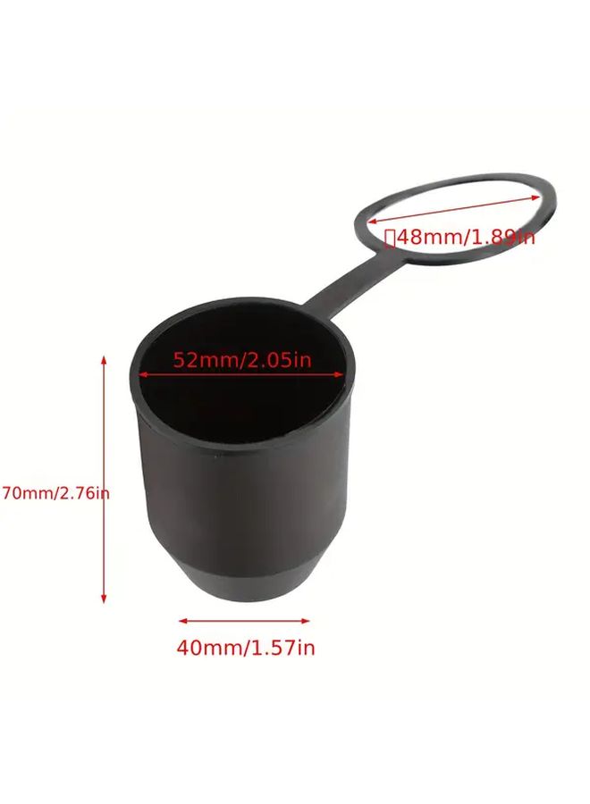 2pcs Heavy Duty Trailer Hitch Ball Cover for 50mm Ball Heads Rustproof Plastic Tow Bar Cap with Locking Loop All Weather Black - Image 2