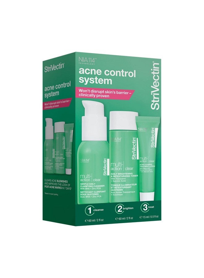 Strivectin Multiaction Clear: 30 Day Trial Kit Acne Control System For Breakouts And Blemishes 3 Piece Set - Image 1