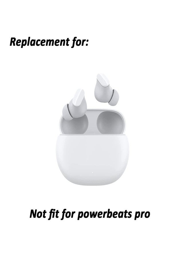 luakesa Replacement Silicone Tips Earbuds Buds Eartips Set for Beats Studio Buds Earphone Headphones ,6 Pairs (White) - Image 4