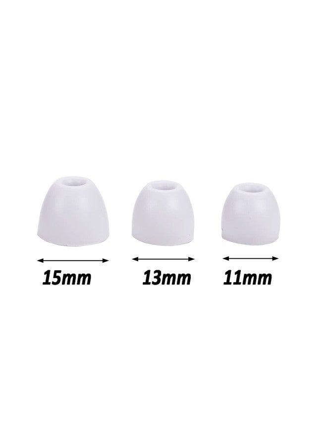 luakesa Replacement Silicone Tips Earbuds Buds Eartips Set for Beats Studio Buds Earphone Headphones ,6 Pairs (White) - Image 3