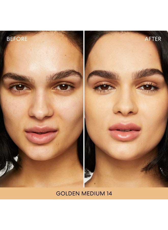 bareMinerals Original Loose Powder Foundation SPF 15, Lightweight Mineral Loose Powder Foundation Makeup, Buildable Coverage, Talc Free, Vegan (Golden Medium 14) - Image 3