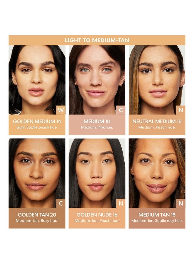 bareMinerals Original Loose Powder Foundation SPF 15, Lightweight Mineral Loose Powder Foundation Makeup, Buildable Coverage, Talc Free, Vegan (Golden Medium 14) - Image 5