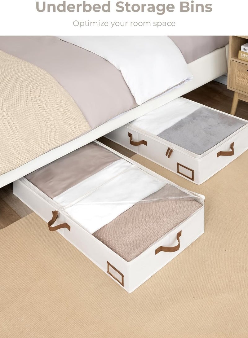 1 Pack Ultra-thick Large Under Bed Storage Containers with Handles and Label Holder, Closet Organizer for Clothes, Blankets, Sweater - Image 5