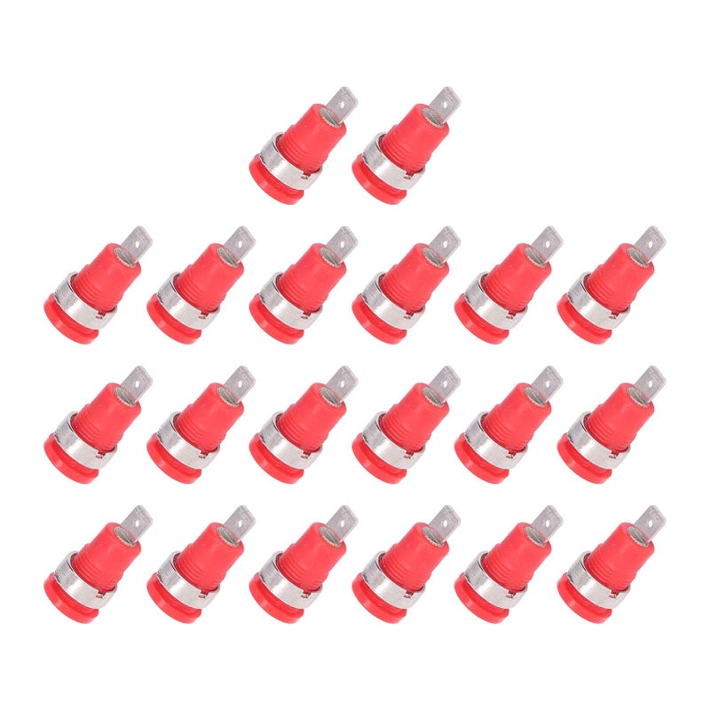 Red Banana Socket 4mm 20 Pieces Plated Brass ABS Strong Connectivity Reliable Electrical Test Accessories - Image 3