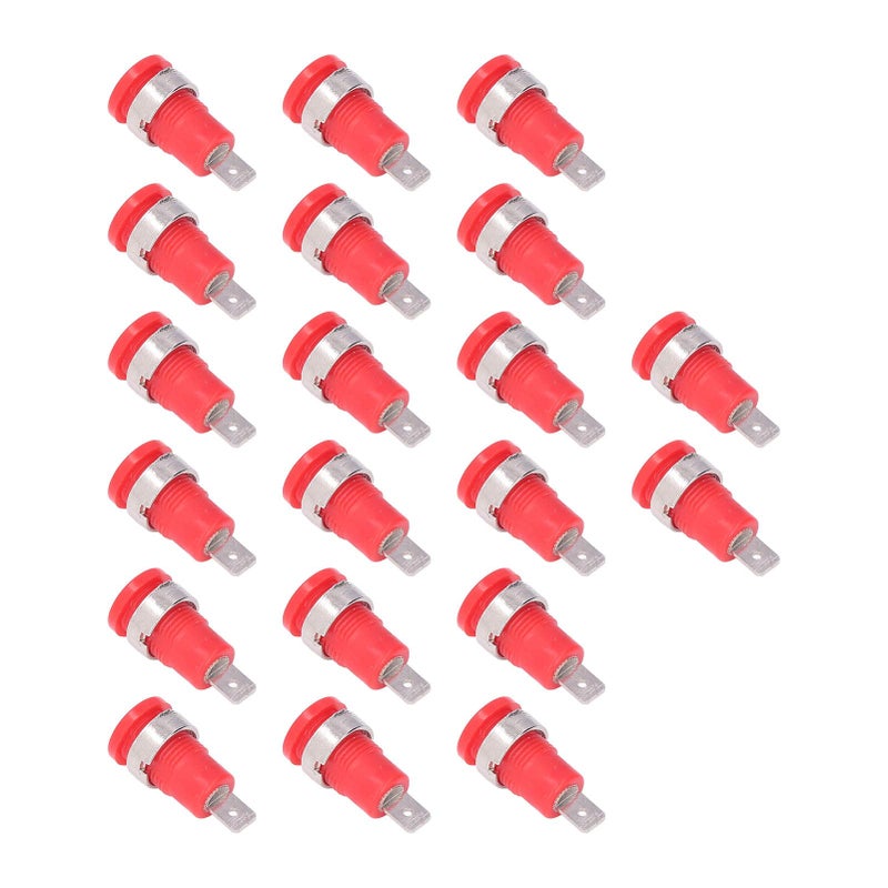 Red Banana Socket 4mm 20 Pieces Plated Brass ABS Strong Connectivity Reliable Electrical Test Accessories - Image 4