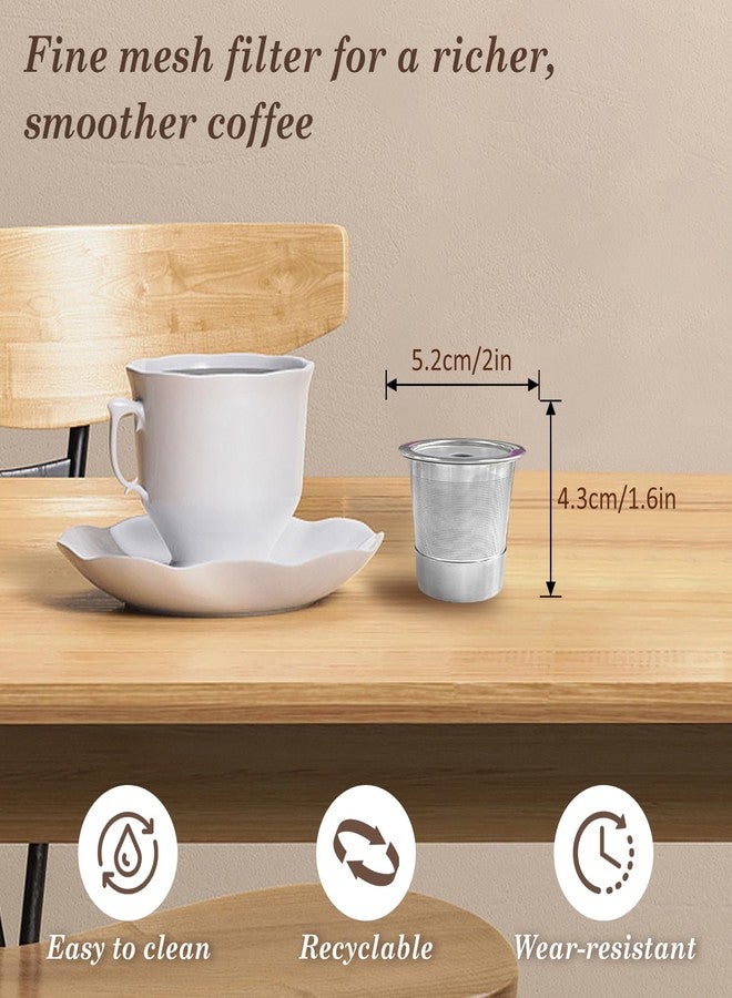 EKIND Single Hole Reusable Kcup Coffee Filter Compatible with Universal Brewers 1.0 2.0 Refillable Pod Stainless Steel Capsule - Image 2