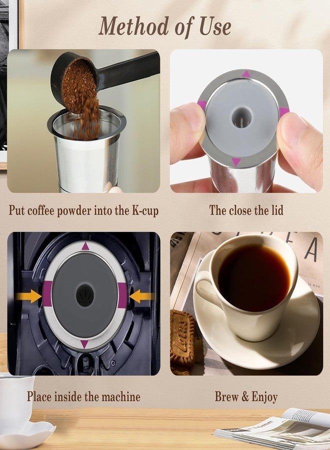 EKIND Single Hole Reusable Kcup Coffee Filter Compatible with Universal Brewers 1.0 2.0 Refillable Pod Stainless Steel Capsule - Image 3
