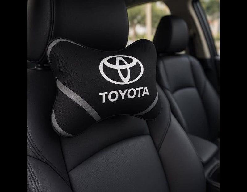 تويوتا قطعتين مسند رأس بشعار  تويوتا  بتصميم انيق مريح للقياده الطويله