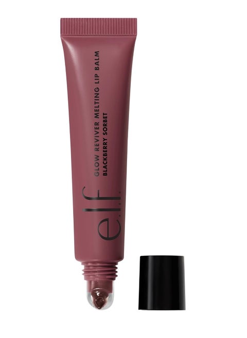 e.l.f. Glow Reviver Melting Lip Balm, Hydrating Tinted Lip Balm For A Glossy Finish & Soft, Supple Lips, Vegan & Cruelty-Free, Blackberry Sorbet