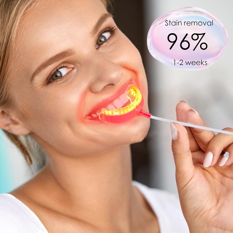 ChicRosa علاج الضوء الأحمر لآلام الأسنان وصحة اللثة 32 LED ضوء periodontal نزيف اللثة مع محولات لـ USBC آيفون وأندرويد من وايت - Image 5