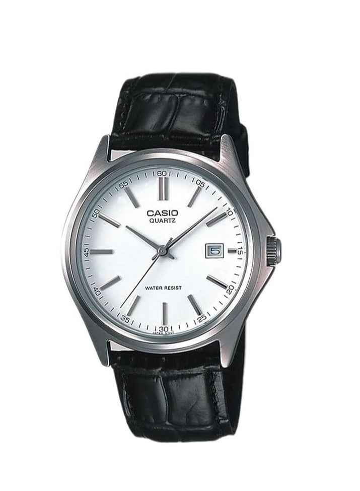 CASIO Men's Leather Analog Wrist Watch MTP-1183E-7ADF - 32 mm - Black - Image 1