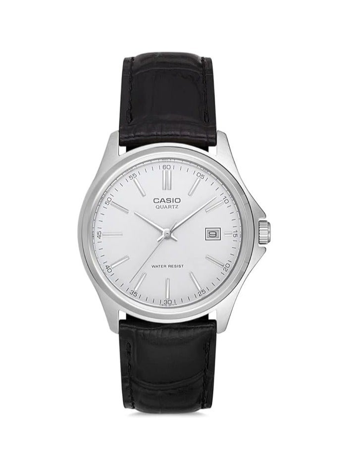 CASIO Men's Leather Analog Wrist Watch MTP-1183E-7ADF - 32 mm - Black - Image 2