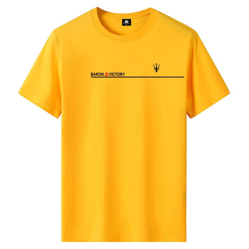 Wholesale 180g short sleeve T-shirt men's trendy new loose half sleeve top printed T-shirt line - Image 3