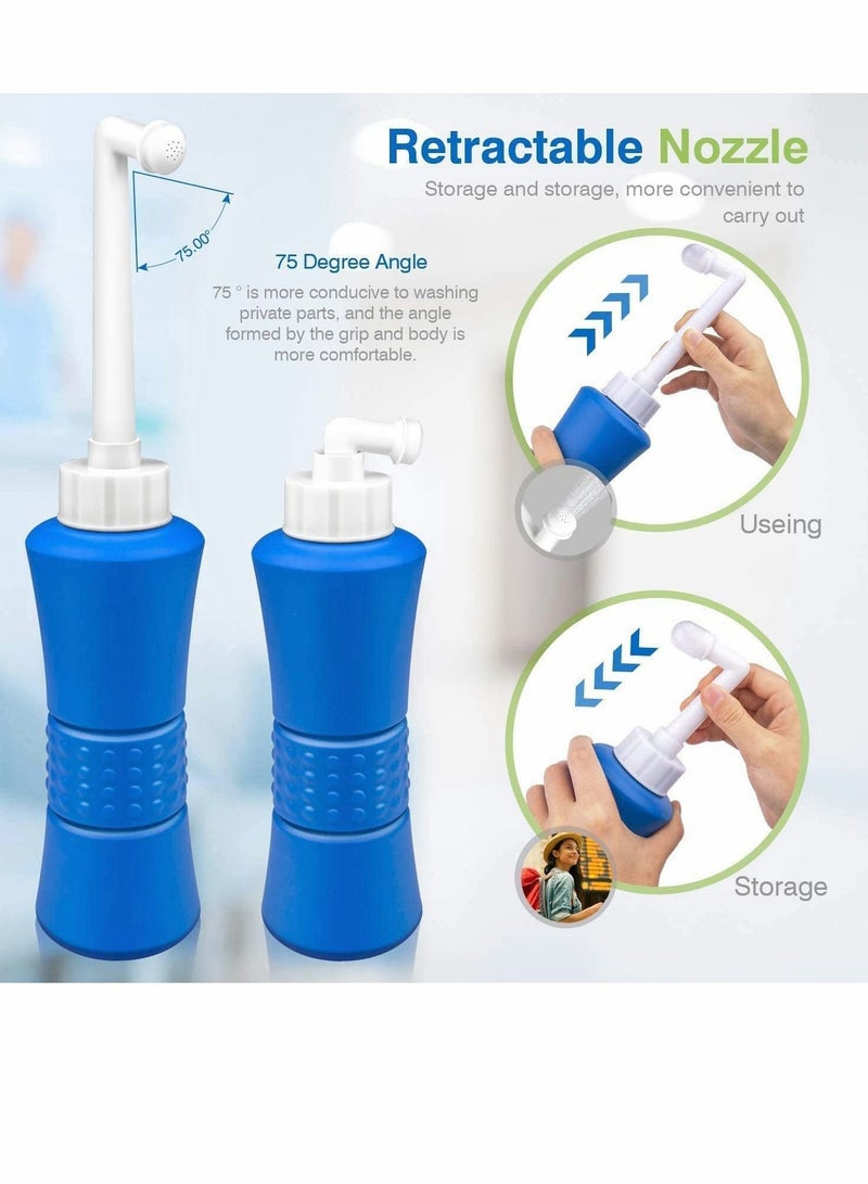 SYOSI Personal Bidet Sprayer for Kids Ass Washing, Pregnant Women Cleansing, Postpartum Clean, Handheld Travel Bidet with 500ML Water Capacity and Angled Nozzle Spray - Image 4