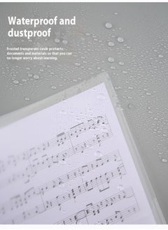 HUA JIE A4 Transparent Frosted Thickened File Folder with Double Strong Clips – PP Waterproof Dustproof Document Organizer  - Image 2