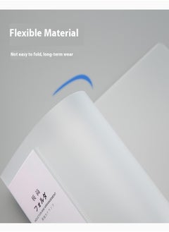 HUA JIE A4 Transparent Frosted Thickened File Folder with Double Strong Clips – PP Waterproof Dustproof Document Organizer  - Image 3