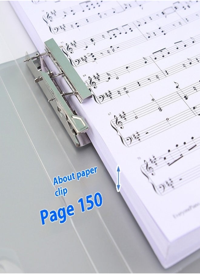 HUA JIE - A4 Transparent Frosted Thickened File Folder with Double Strong Clips – PP Waterproof Dustproof Document Organizer - Image 1