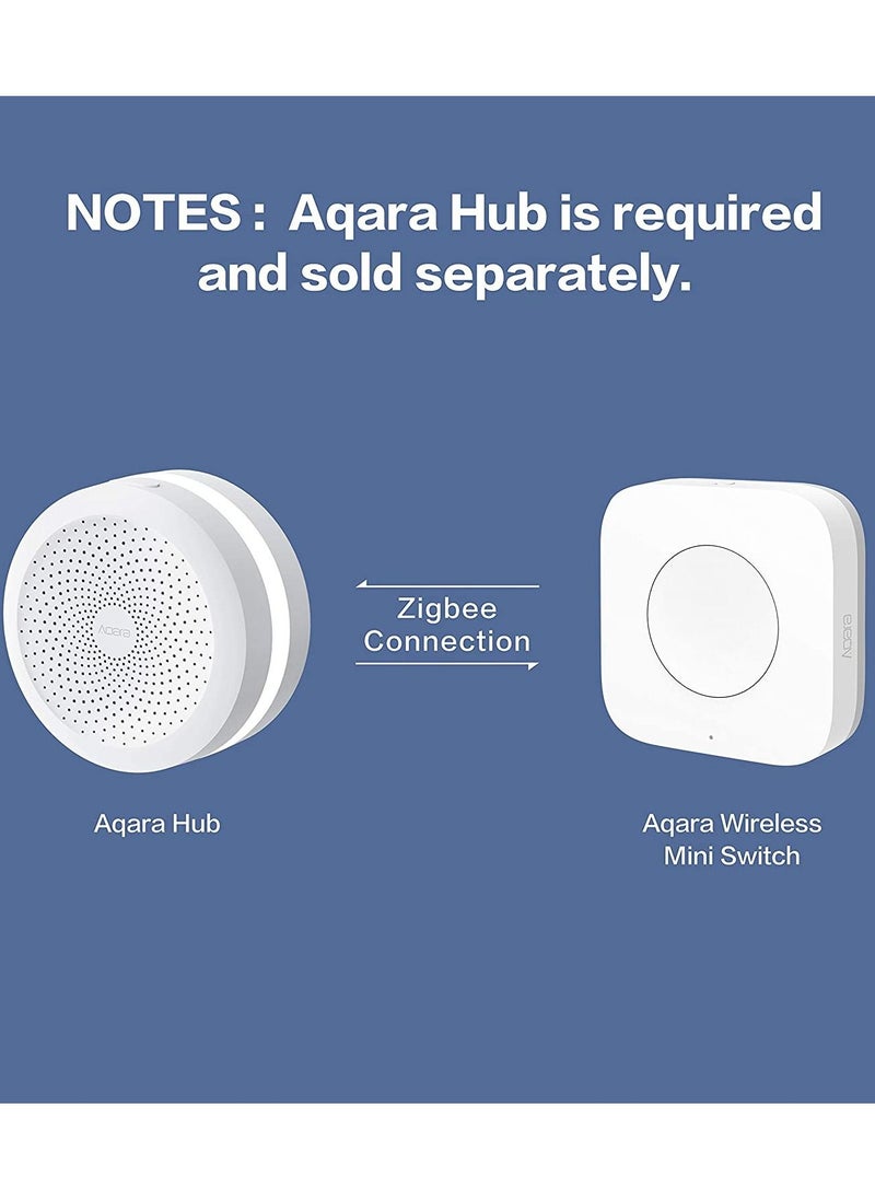 Aqara Aqara Wireless Mini Switch, Requires Aqara Hub, Zigbee Connection, Versatile 3-Way Control Button for Smart Home Devices, Compatible with Apple HomeKit  - Image 5