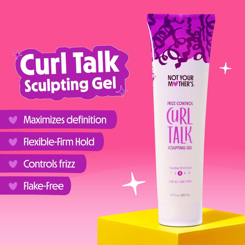 Not Your Mother's Curl Talk Defining Cream, Frizz Control Styling Gel, & Curl Activating Mousse (3-Pack) - 9.7 oz Each - Maximize Definition & Control Frizz - For All Curly Hair Types - Image 3
