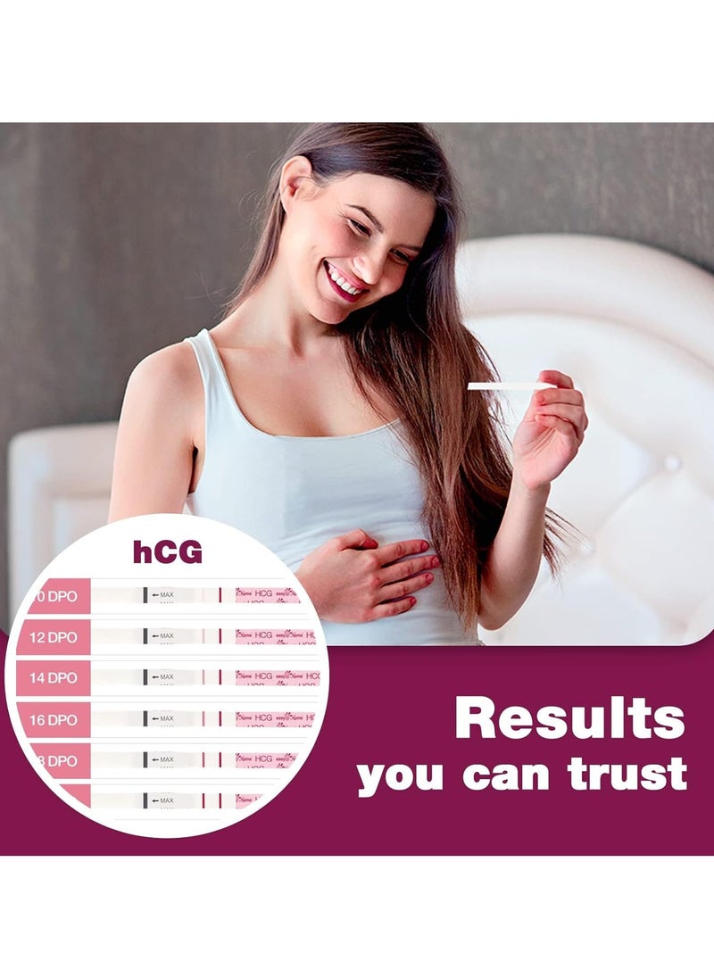 Easy@Home - Easy@Home Pregnancy Test Strips Kit, Powered By Premom Ovulation Predictor Ios And Android App, 20 Hcg Tests - Image 1