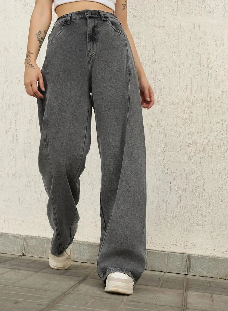 Hubberholme Straight Fit Grey Light Fade Jeans for Women