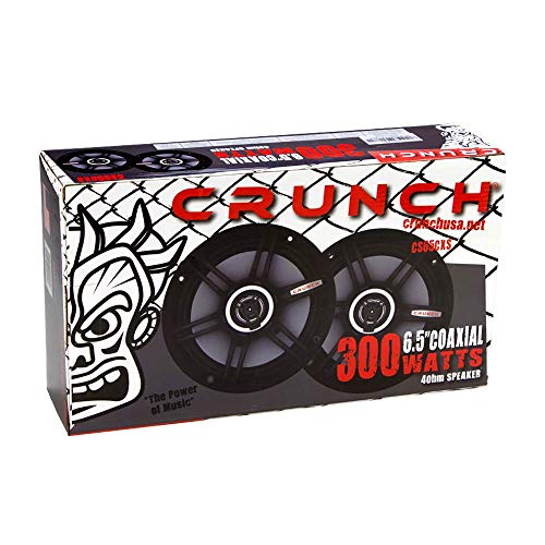 Crunch 300 Watts 6.5-Inch Coax Shallow 4 Ohms CS Speakers, Black | CS-65CXS - Image 5