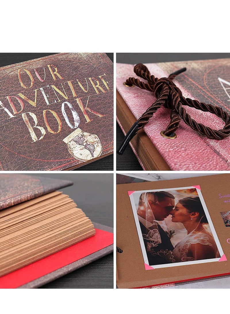 SYOSI Our Adventure Book Pixar Up Handmade DIY Family Scrapbook Photo Album Expandable 11.6x7.5 Inches 80 Pages with Storage Box Accessories Kit - Image 3