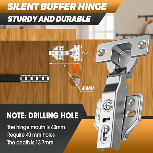 Eegoowa Pocket Door Slides, Cabinet Pocket Door Slide,Pocket Door Hinge,Cabinet Pocket Door Hardware Kit Fit,Pivot Door Slide Hardware Inset,with Magnetic Push-Pull Latch,for Cabinet Door (2PCS, 20in) - Image 5
