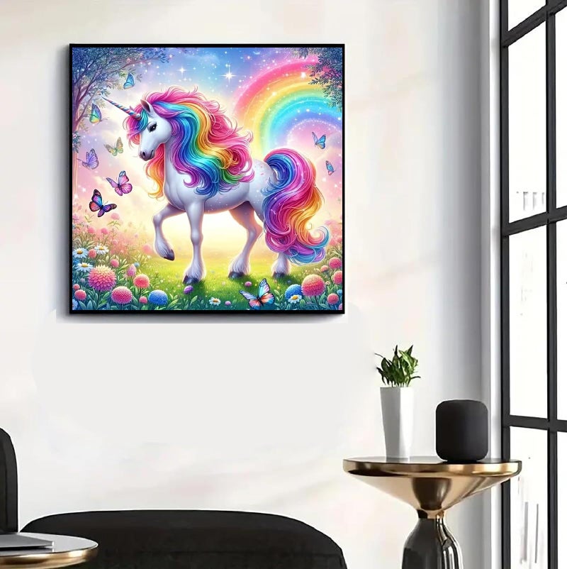 MOMDEDP Unicorn Diamond Art Kits for Adults,5D Animal Diamond Painting Kits for Beginner,DIY Diamond Crystal Rhinestones Painting Kits for Home Wall Decor Gift 12 X 12inch Butterfly - Image 2