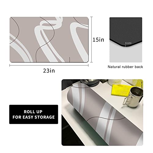 Golener Thick Mat for Coffee Maker,Water Collection Coffee Mat，No-Slip Mats for Small Appliances - Coffee Makers, Blenders, Stand Mixers,Juice Machine,etc, 23"x15" - Image 3