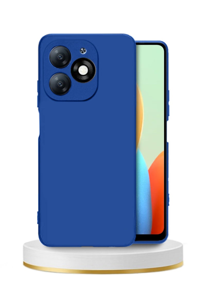 Techie جراب خلفي أنيق من السيليكون TPU لهاتف Tecno Spark 20C / Tecno Spark Go 2024 - تصميم نحيف وناعم - أزرق داكن - Image 1