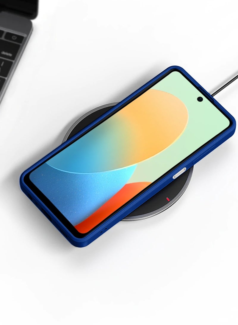 Techie جراب خلفي أنيق من السيليكون TPU لهاتف Tecno Spark 20C / Tecno Spark Go 2024 - تصميم نحيف وناعم - أزرق داكن - Image 4