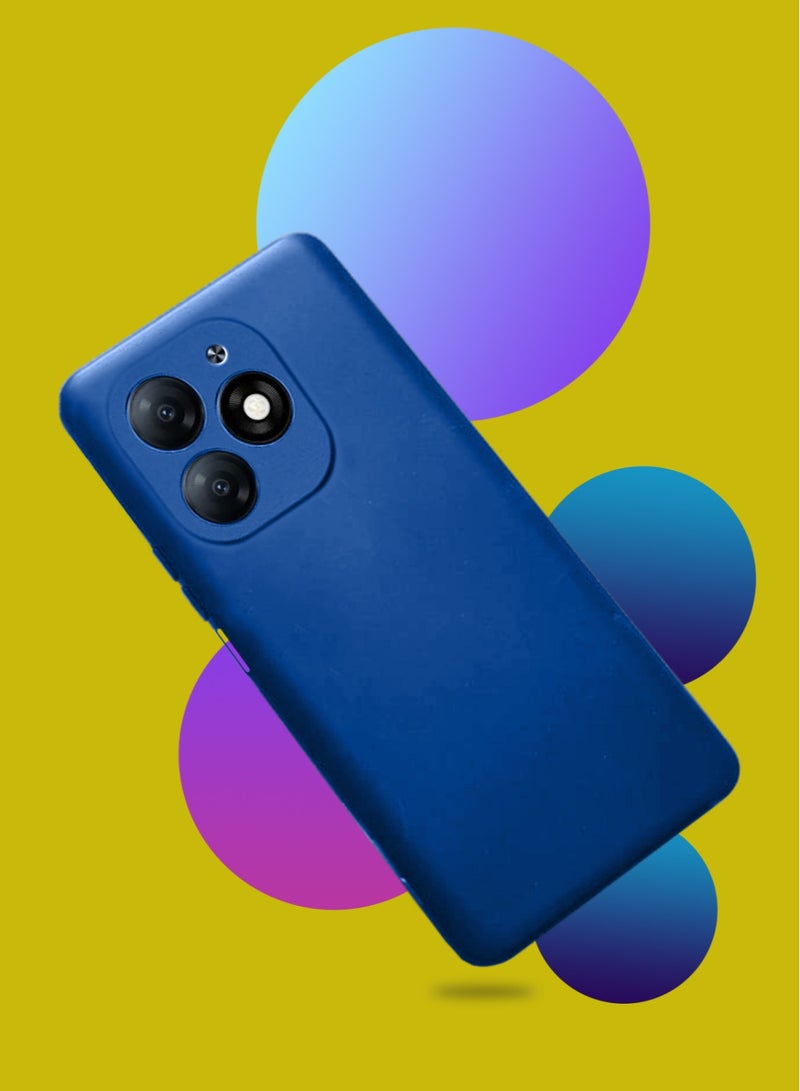 Techie جراب خلفي أنيق من السيليكون TPU لهاتف Tecno Spark 20C / Tecno Spark Go 2024 - تصميم نحيف وناعم - أزرق داكن - Image 5