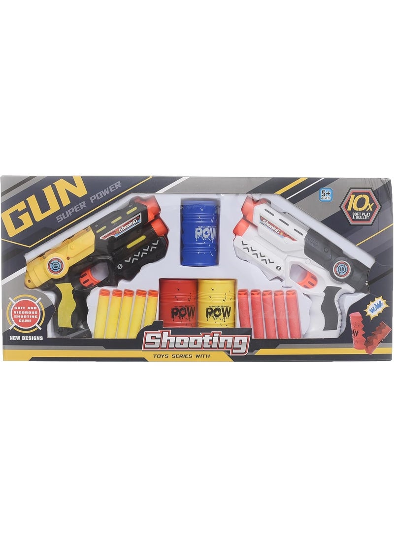 DmarQa SOFT BULLET GUN (5 ROUND HEAD BULLETS & 5 SUCTION PLATE BULLETS) WITH ACCESSORIES - Image 1