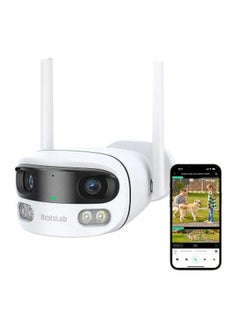 Botslab W302 Outdoor Dual-Lens Security Camera | 4MP QHD Resolution, 170° Ultra-Wide Angle, AI Person/Vehicle Detection, Full-Color Night Vision, IP66 Weatherproof, Dual-Band Wi-Fi  - Image 1