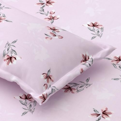 Plumora Cotton King Size Bedsheet 104x108 Super King, 100% Pure Cotton Bed Sheet with 2 Pillow Covers, 240 TC Soft Breathable Floral Design Bedding - (Velvet Bloom, Super King) - Image 1