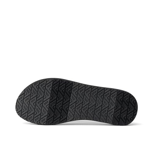 Reef Ginger Womens Beach Flip Flop, Soft Woven Strap Made From 100% Recycled PET, Black/Black, 5 - Image 3