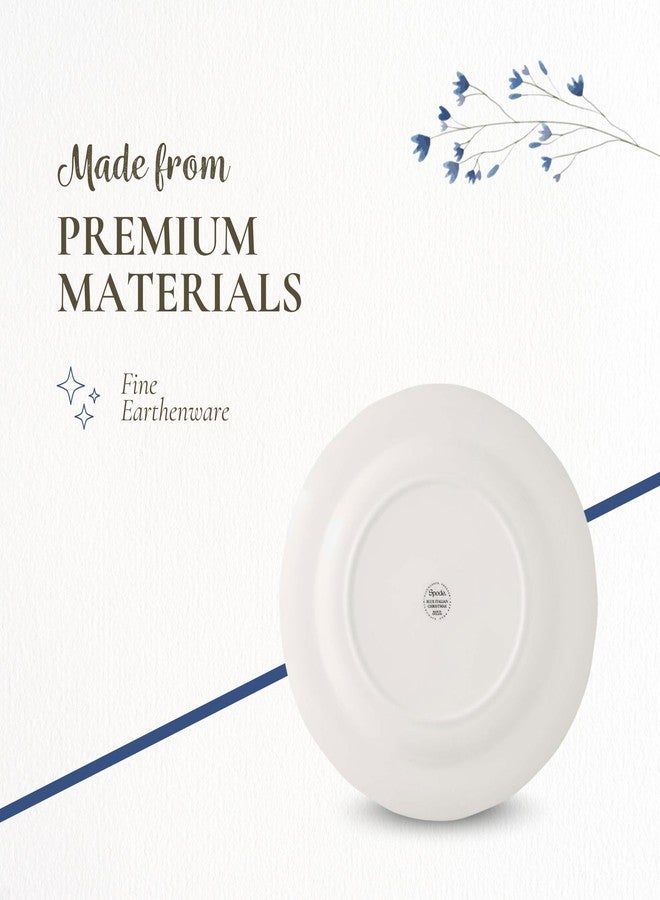 Spode Blue Italian Christmas Tree Dinner Plate - 10.6" Fine Earthenware Holiday Dish with Blue & White Imari Border - Festive Dining Collection for Holiday Meals, Microwave & Dishwasher Safe - Image 4