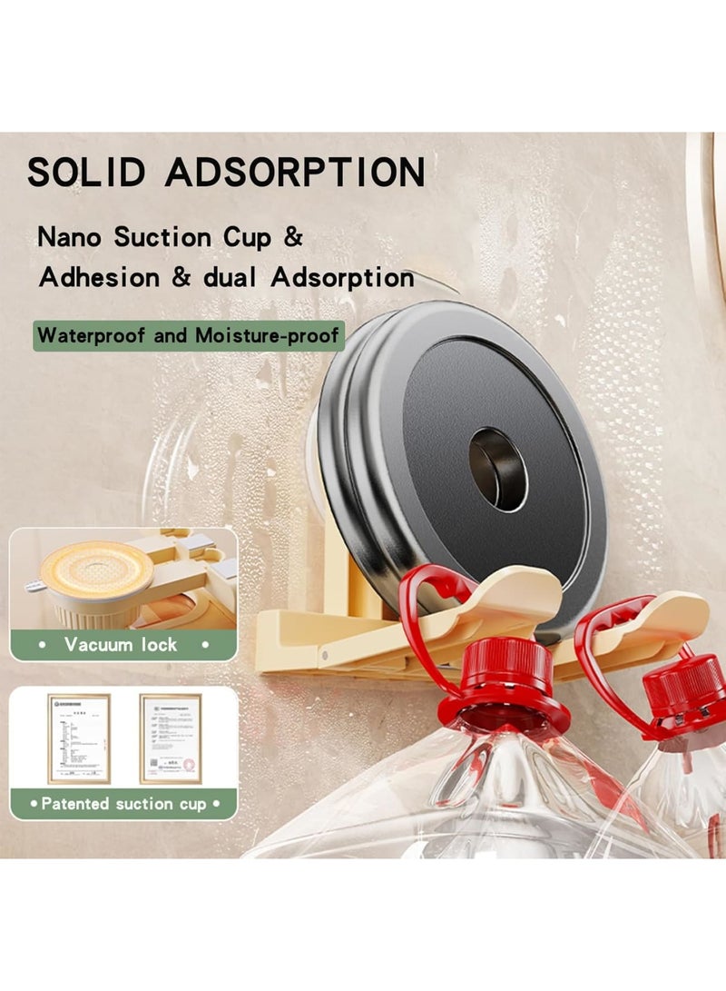 SYOSI Hair Dryer Holder, Universal Wall Mount Blow Dryer Hanger with Strong Suction Cup and Locking Latch, Includes Plug and Cord Organizer, Space Saving Storage for Bathroom Vanity or Cabinet Door - Image 3