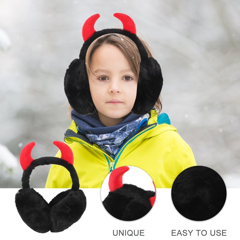 Winter Ear Muff Adults Earmuff Ear Warmers Foldable Ear Protector Horn Earmuff for Outdoor - Image 4