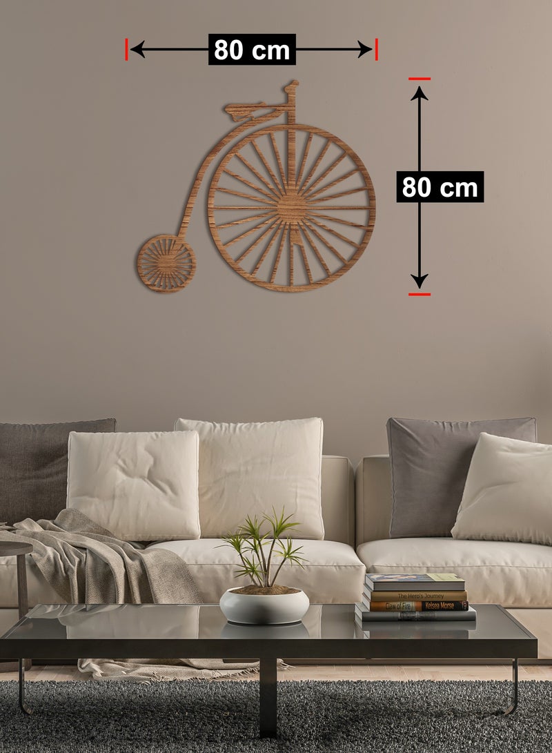 هوم جاليري جدارية خشب شكل دراجة كلاسيكية 80X80 سم - Image 2