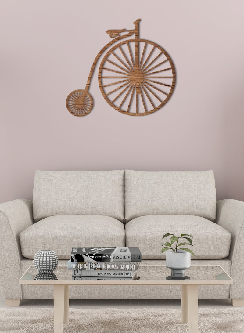 هوم جاليري جدارية خشب شكل دراجة كلاسيكية 80X80 سم - Image 3