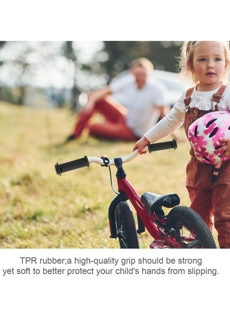 أوزيغالور 4 قطع مقابض مقابض دراجات للأطفال، مطاطية ناعمة، غير قابلة للانزلاق، لمختلف الدراجات، أسود. - Image 5