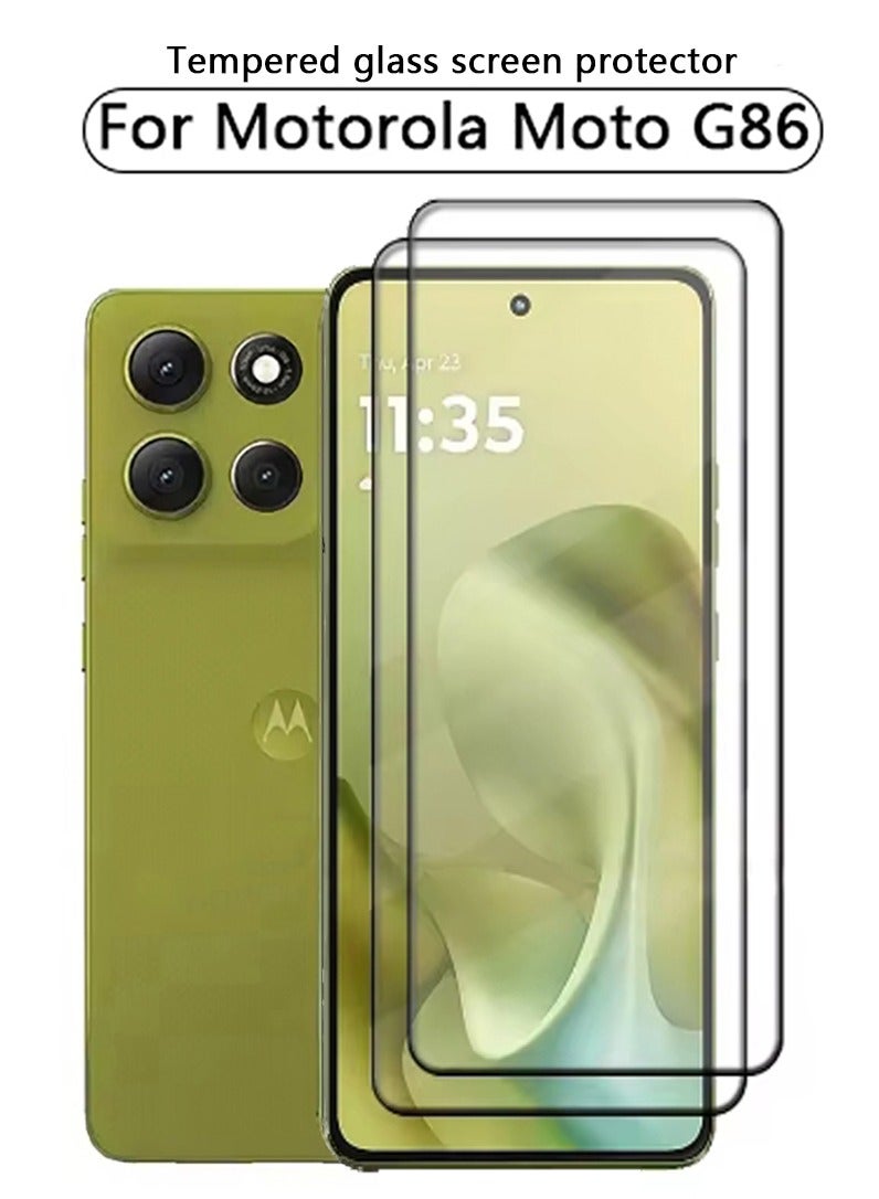 2 packs For Motorola Moto G86 screen protector, HD hardness scratch-proof bubble-free and easy to install tempered glass screen protector - Image 1