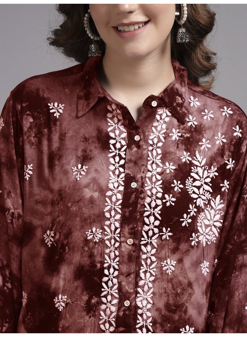 Alaya Women Hand Embroidered Chikankari Rayon Co-ord Set-AL4093KS - Image 5