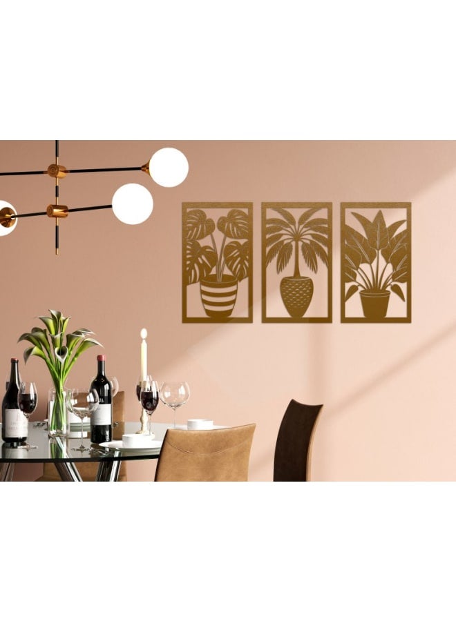Home Gallery Modern Botanical Wood Wall Art Set - Image 3