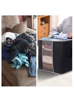 ULHYC 3 Pieces Large Capacity Sized Bags Clothes Storage Organizers Foldable,Durable,and Space-saving with See-Through Window and Carry Handles  - Image 4