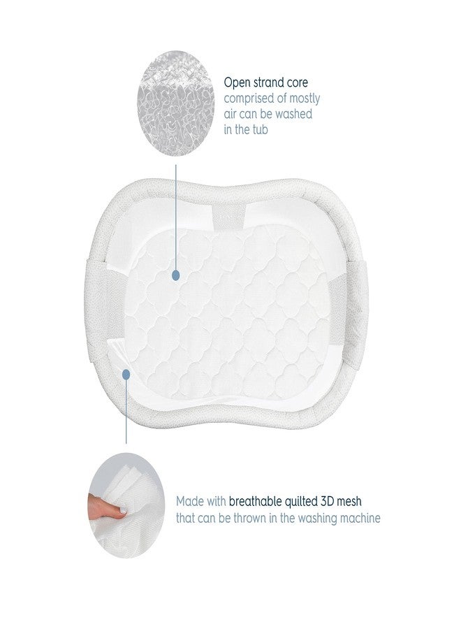 HALO DreamWeave Breathable Mesh BassiNest Pad - 100% Washable Cover and Core - Hypoallergenic, Non-Toxic Materials - Image 3