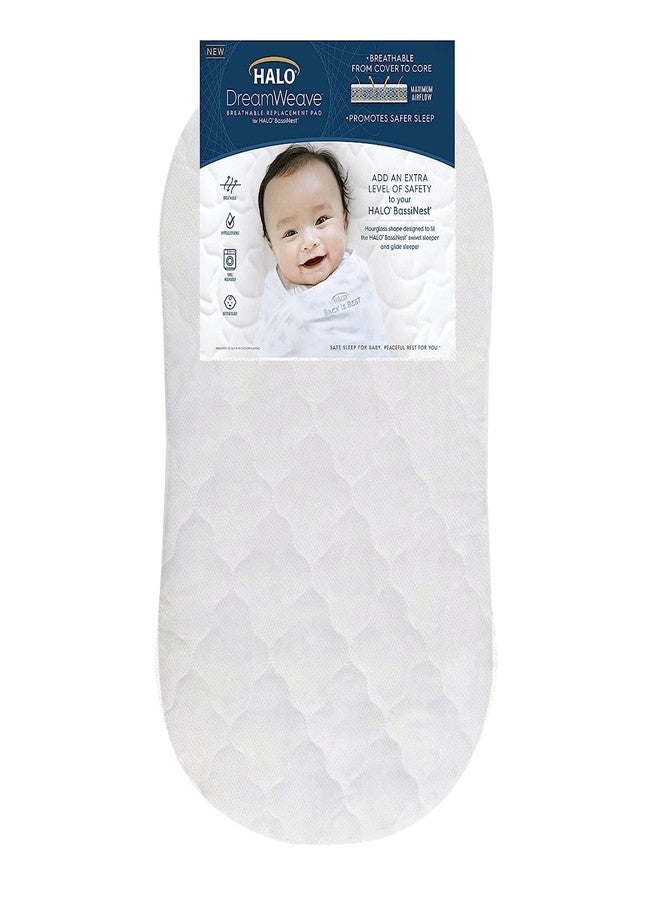 HALO DreamWeave Breathable Mesh BassiNest Pad - 100% Washable Cover and Core - Hypoallergenic, Non-Toxic Materials - Image 1